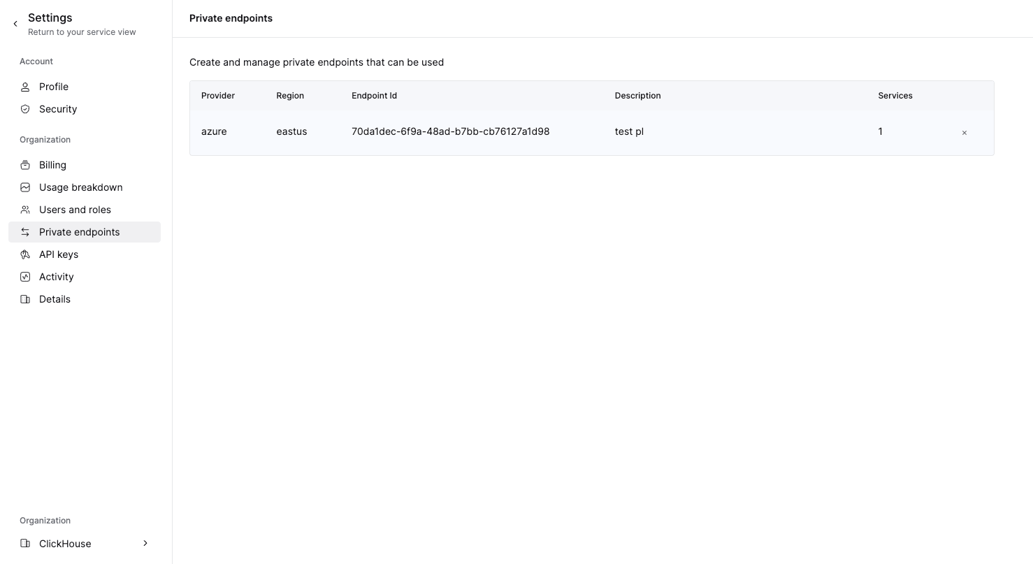 Remove Private Endpoint