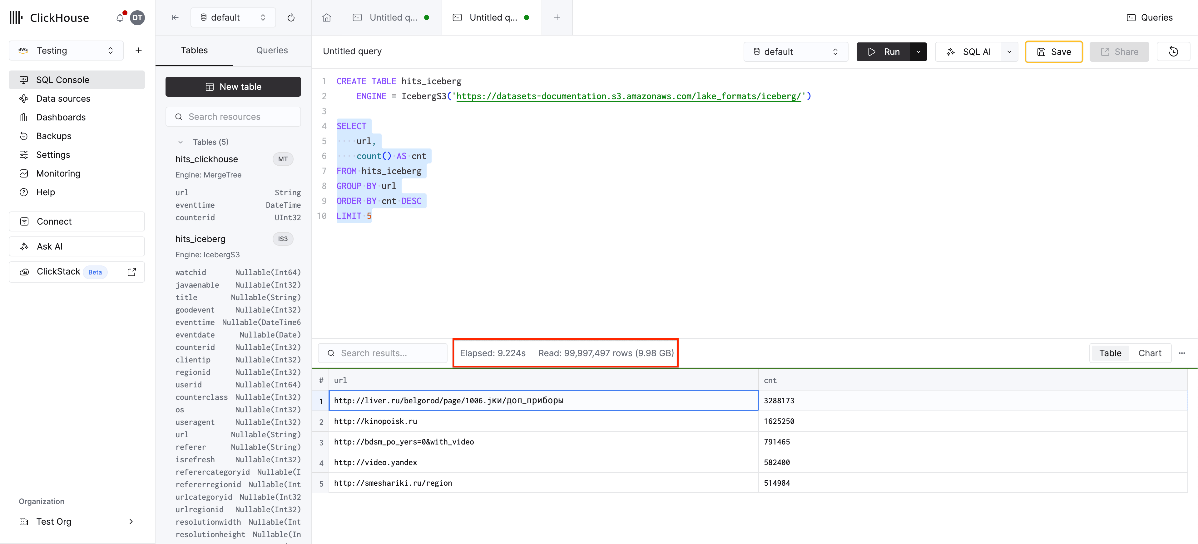 Iceberg Query