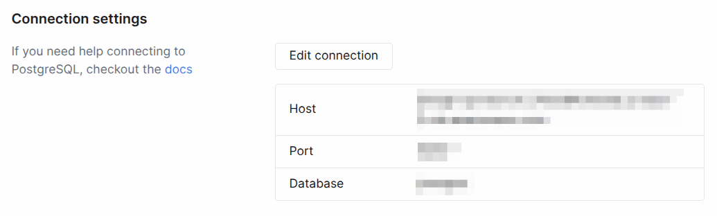 Configuración de la conexión -> Editar conexión
